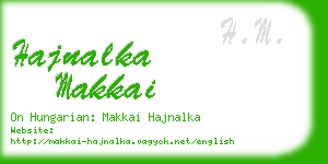 hajnalka makkai business card